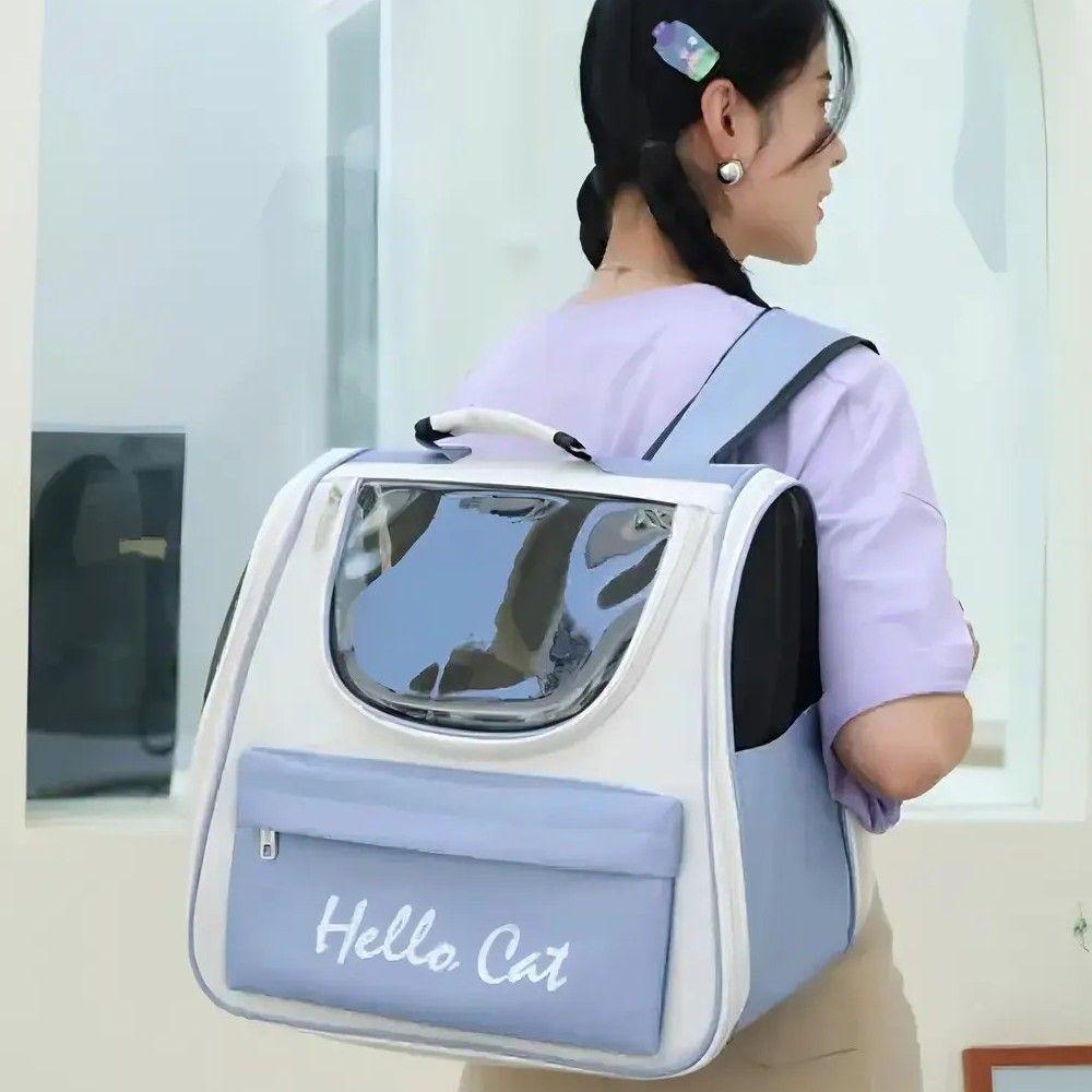 Mochila Transportadora Mascotas Roro Azul Perros Gatos 7kg Ventilación-3