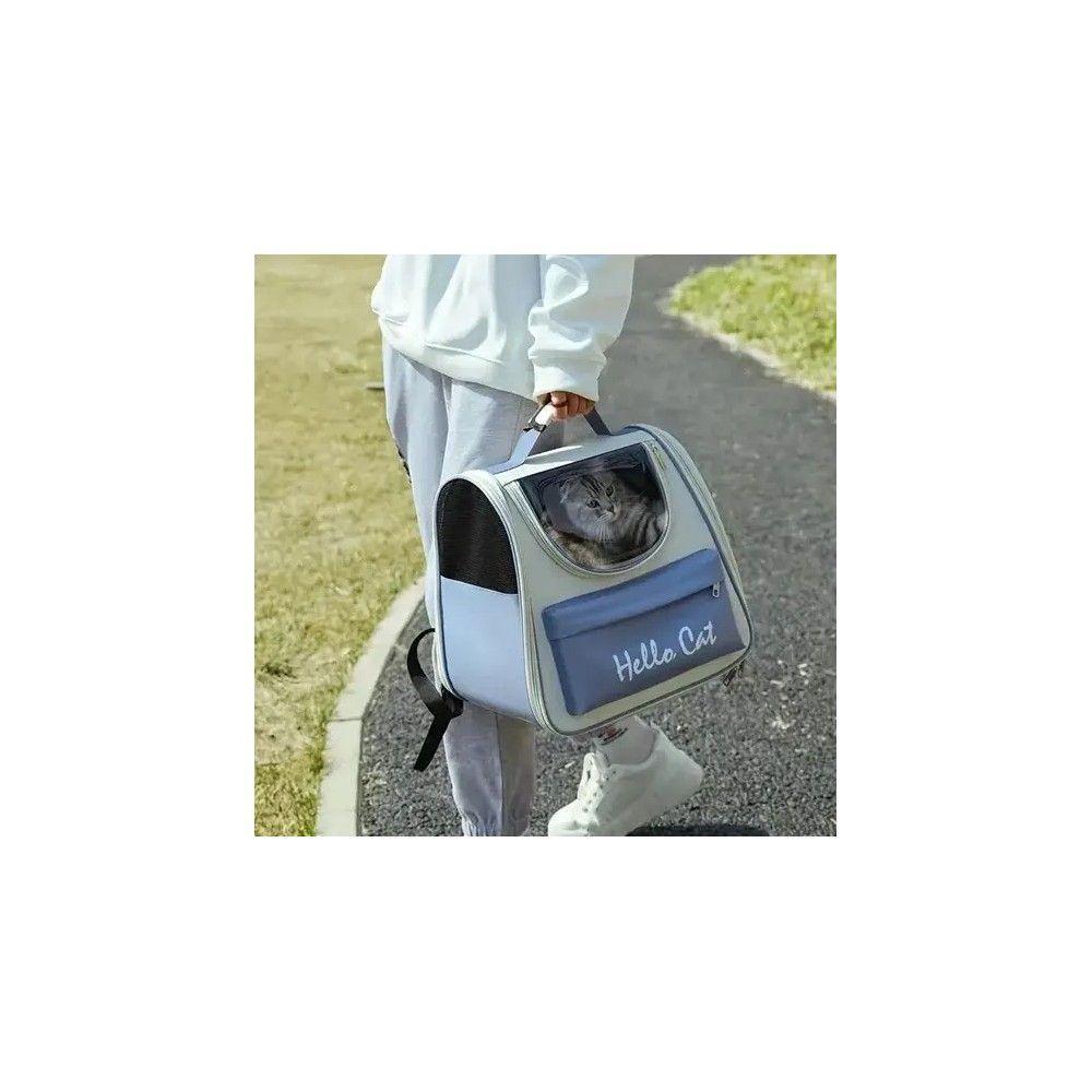 Mochila Transportadora Mascotas Roro Azul Perros Gatos 7kg Ventilación-5
