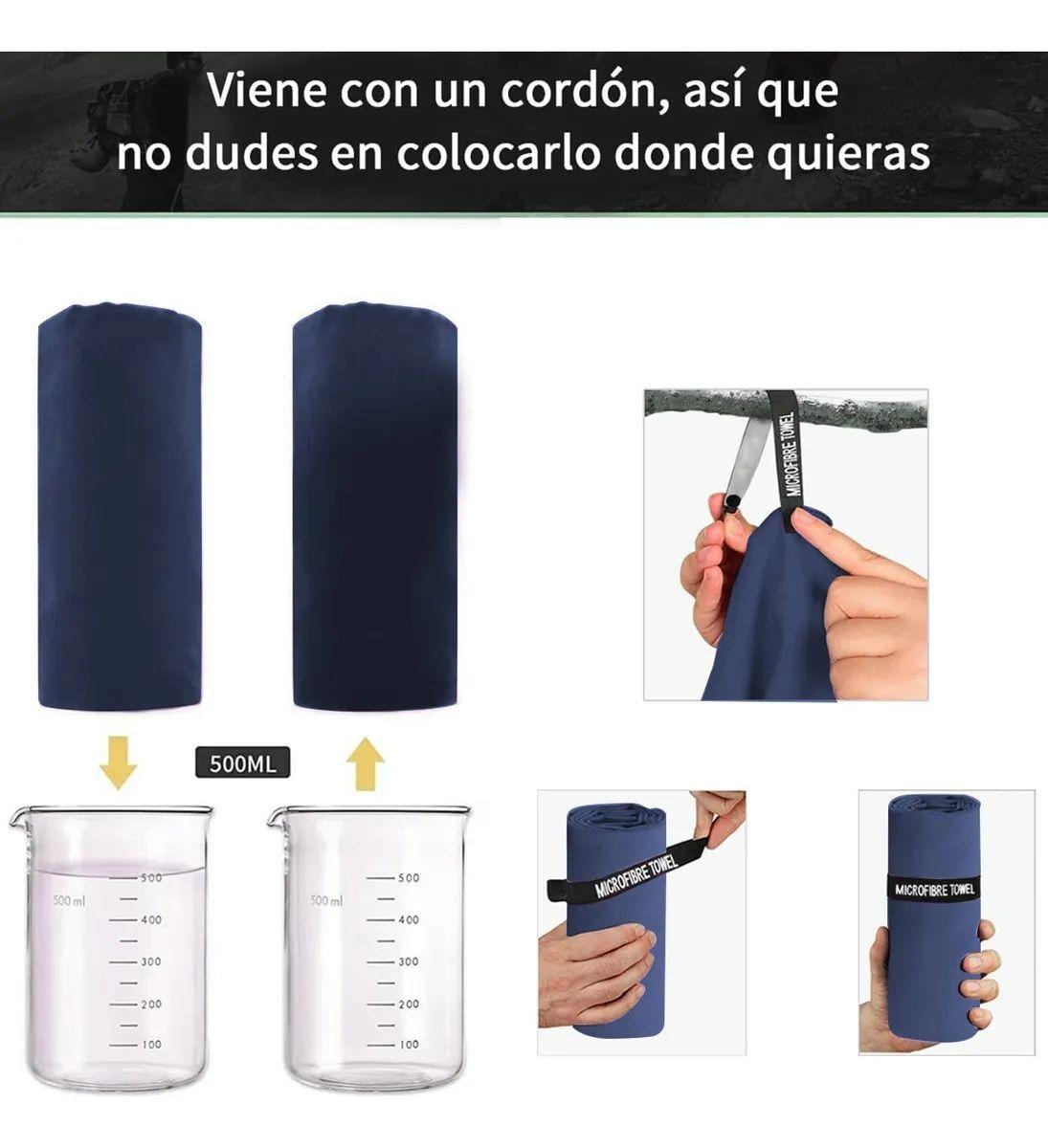 Toalla de Viaje De Microfibra De Secado Rápido, 3 Pcs-0
