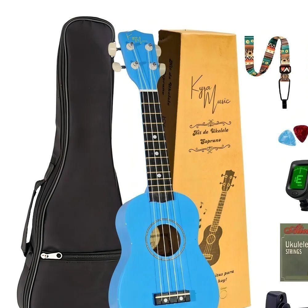 Ukelele Soprano Music 21" + Funda + Afinador + Accesorios Ideal Para Aprender-0