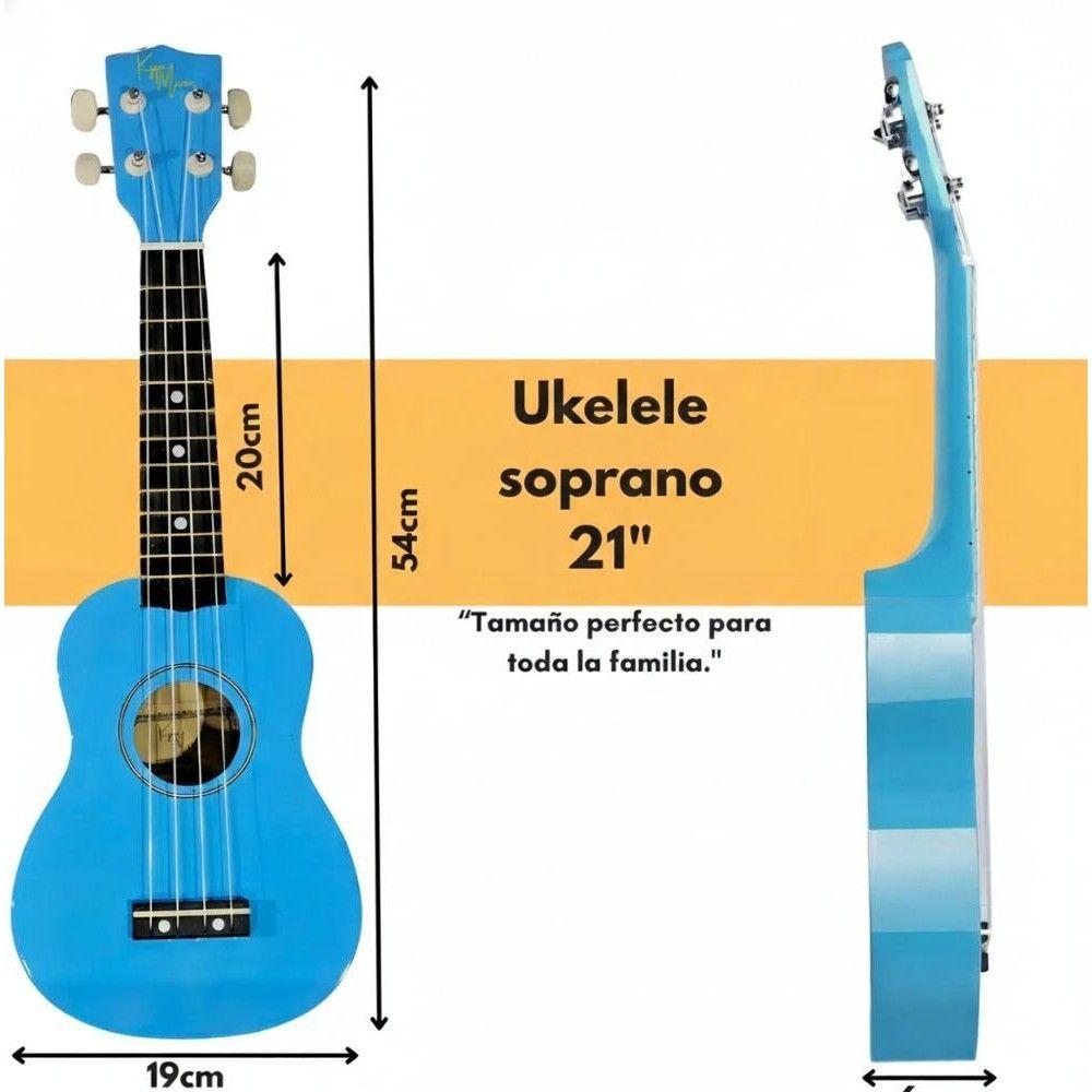 Ukelele Soprano Music 21" + Funda + Afinador + Accesorios Ideal Para Aprender-1