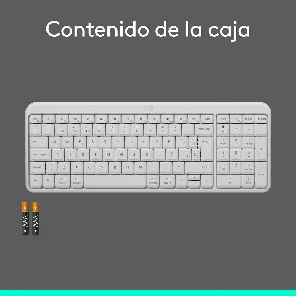 Teclado Inalámbrico Logitech K250 Workspace Blanco QWERTY Español Bluetooth-2