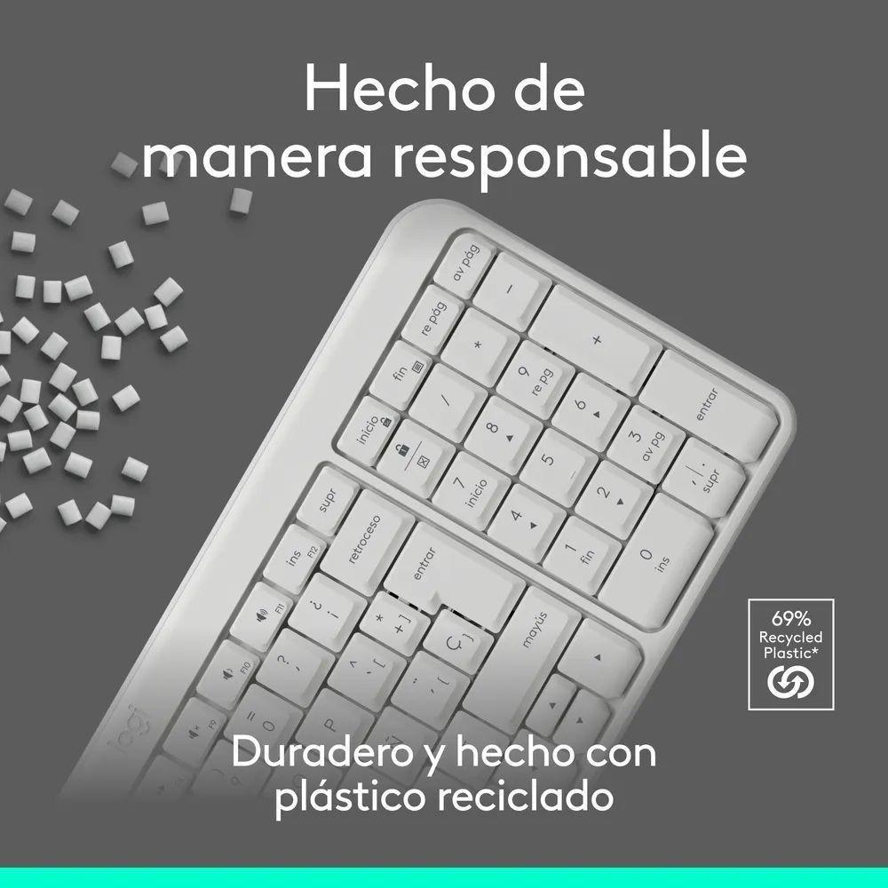 Teclado Inalámbrico Logitech K250 Workspace Blanco QWERTY Español Bluetooth-3