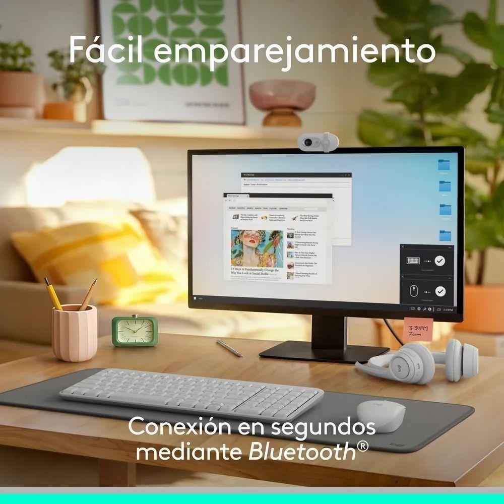 Teclado Inalámbrico Logitech K250 Workspace Blanco QWERTY Español Bluetooth-4