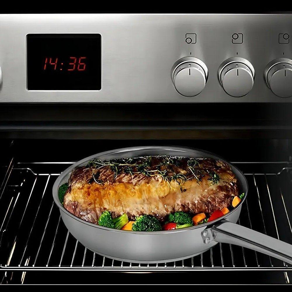Batería De Cocina 15 Piezas Doble Fondo Acero Inoxidable Color Plateado Chef...-3