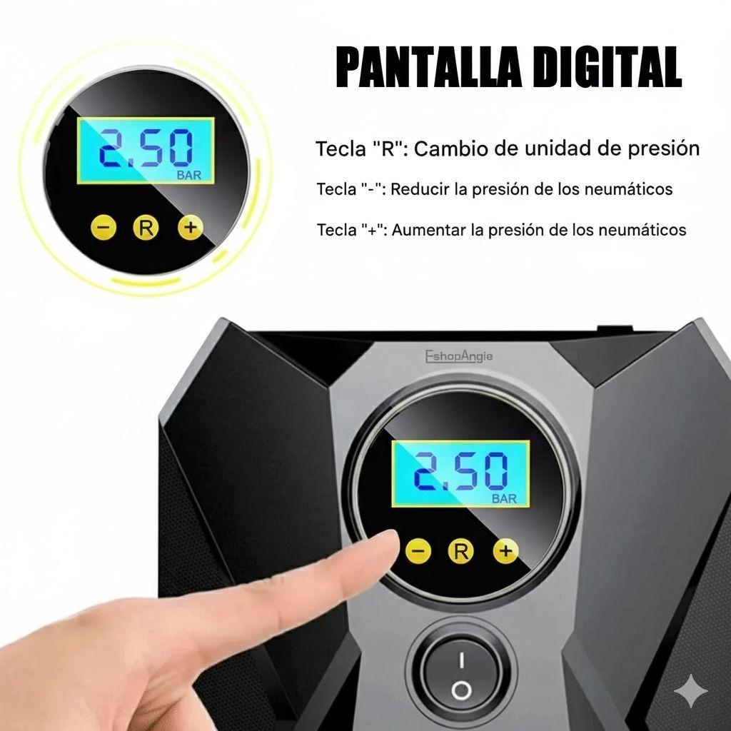 Compresor Aire Auto Digital 12V Portátil Calgary 300PSI con Apagado Automático-3