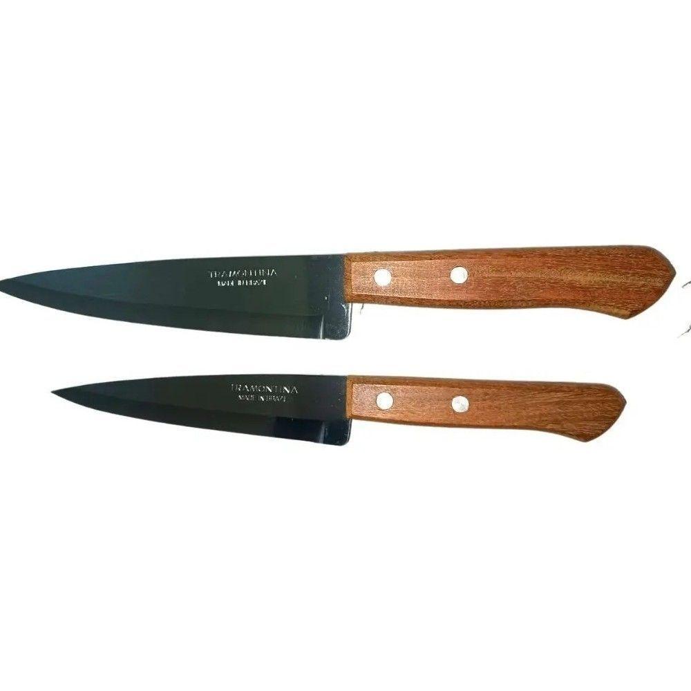 Pack 2 Cuchillos Cocineros 5 Y 7 CM Mango De Madera-0