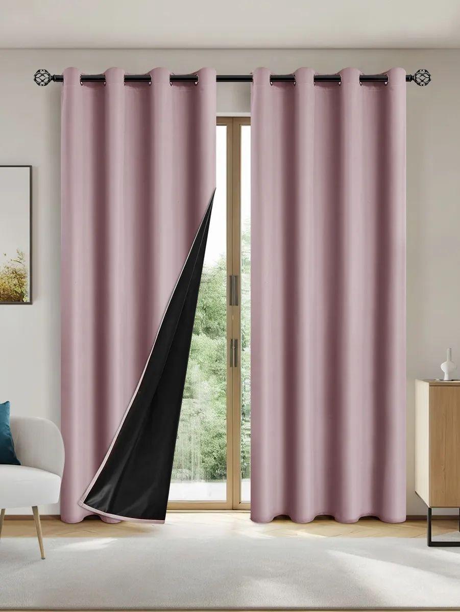 2 Paños Cortinas Blackout Engomada-1
