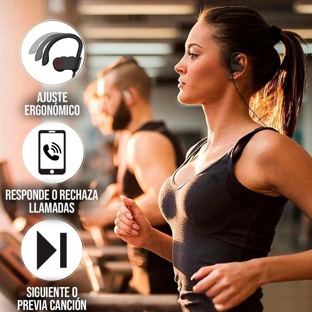 Linkon EarsCharge Audífonos Bluetooth Inalámbricos Deportivos con Micrófono Negro-4
