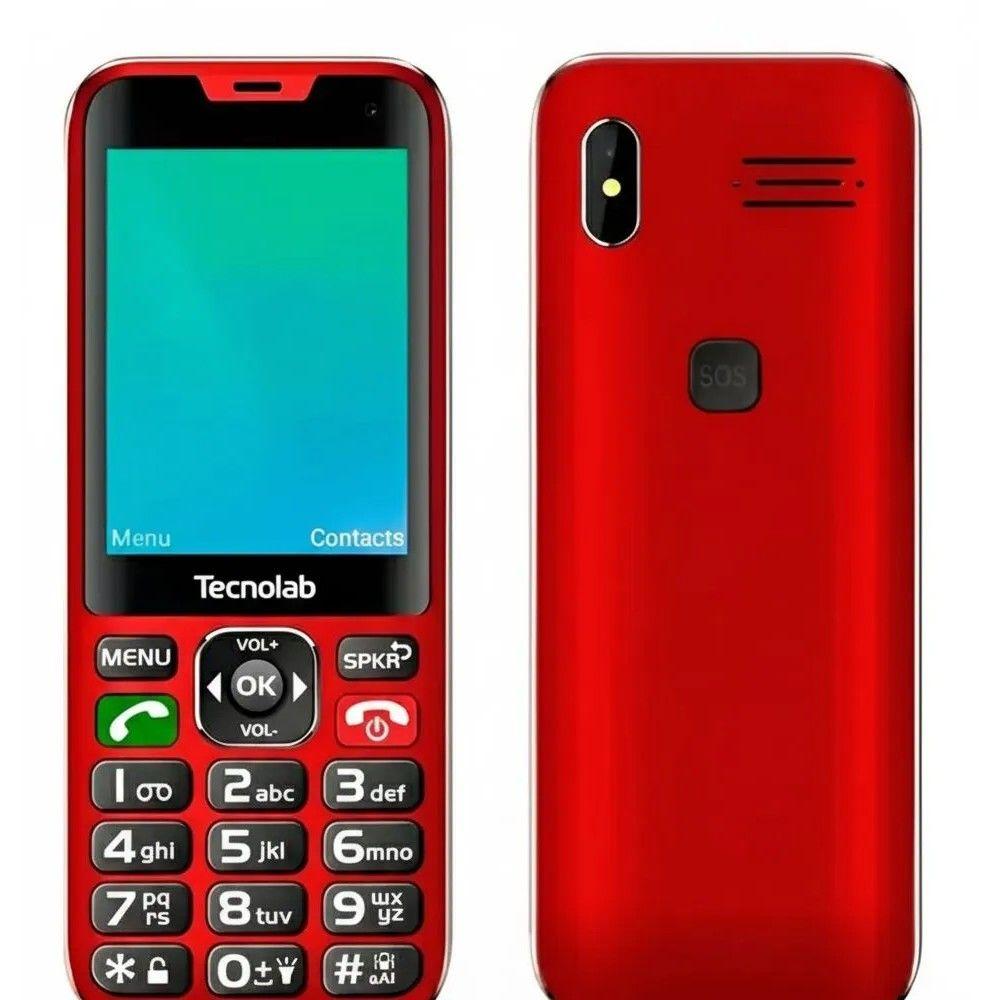Teléfono Senior 4G - Teclas Grandes Botón SOS Linterna Rojo-2