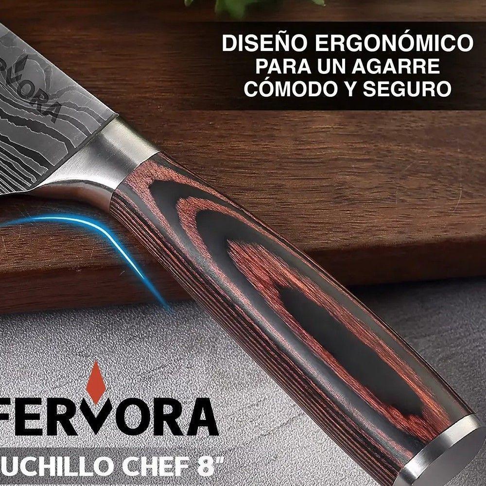 Cuchillo Chef 21 Cm Profesional De Cocina Acero Inox Gris-4