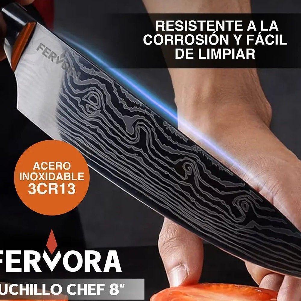 Cuchillo Chef 21 Cm Profesional De Cocina Acero Inox Gris-2