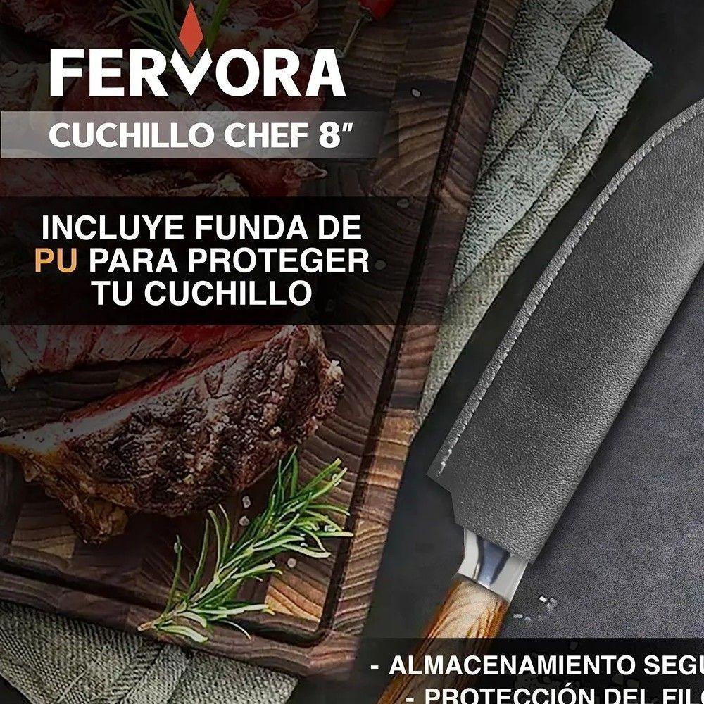 Cuchillo Chef 21 Cm Profesional De Cocina Acero Inox Gris-3