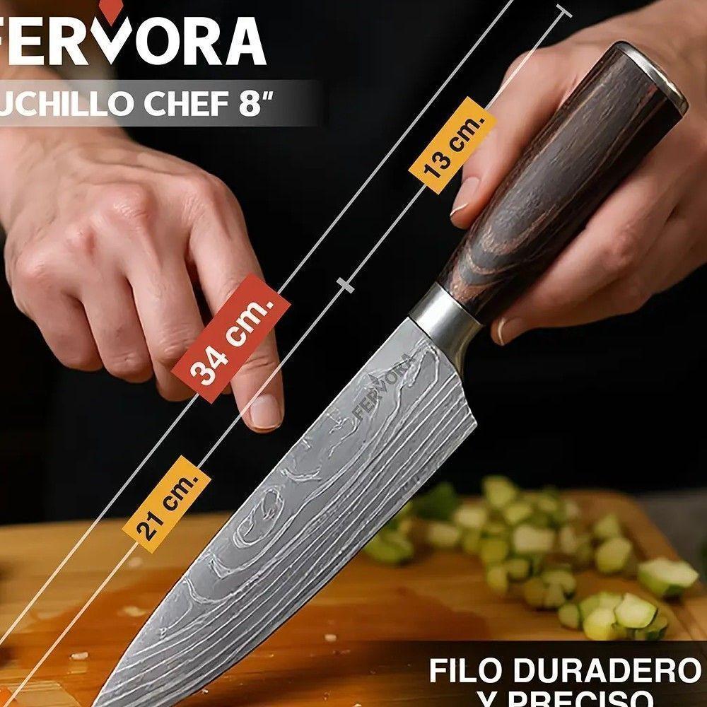 Cuchillo Chef 21 Cm Profesional De Cocina Acero Inox Gris-1