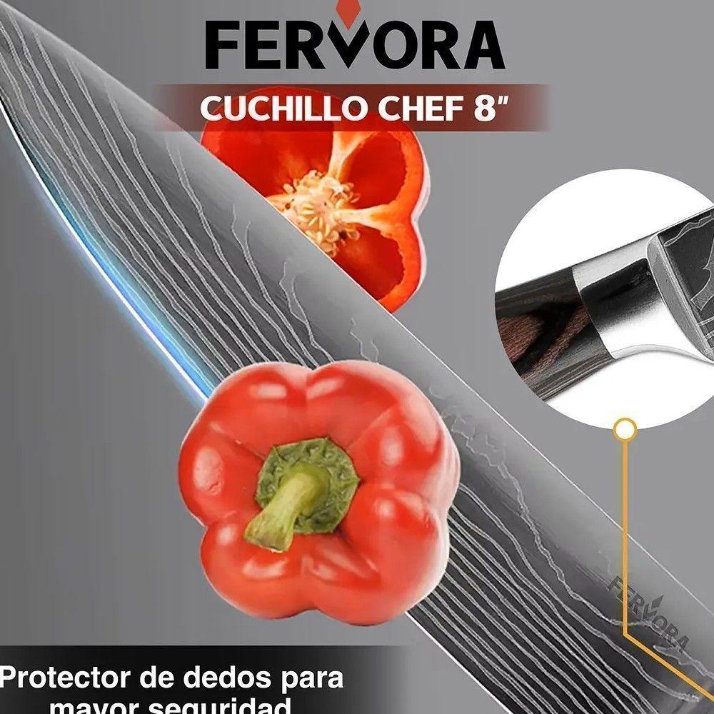 Cuchillo Chef 21 Cm Profesional De Cocina Acero Inox Gris-5