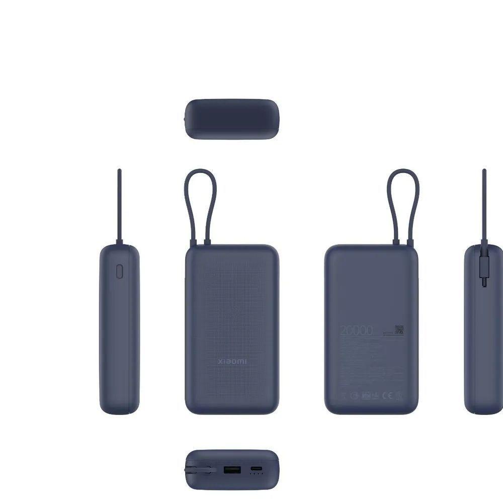 Xiaomi Power Bank 33W 20000mAh con Cable Integrado azul-2