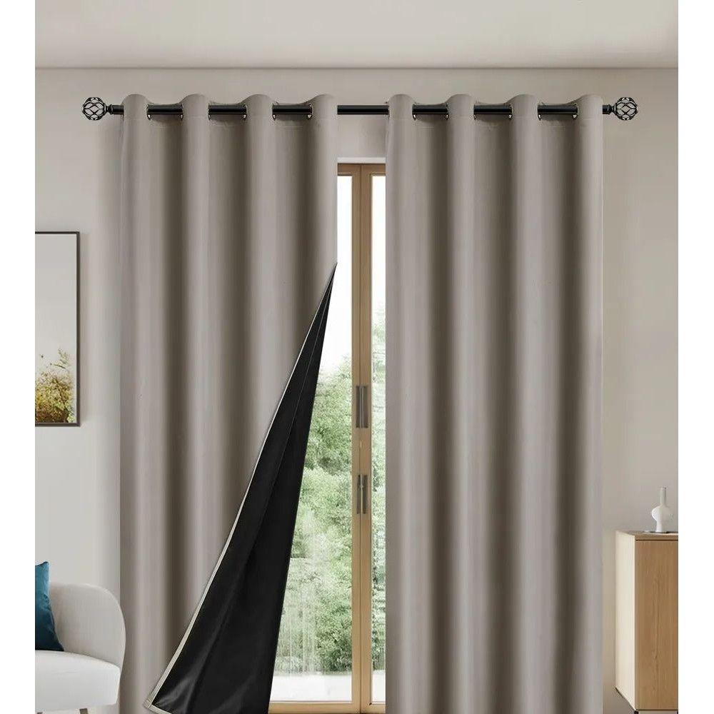 2 Paños Cortinas Blackout Engomada.-3