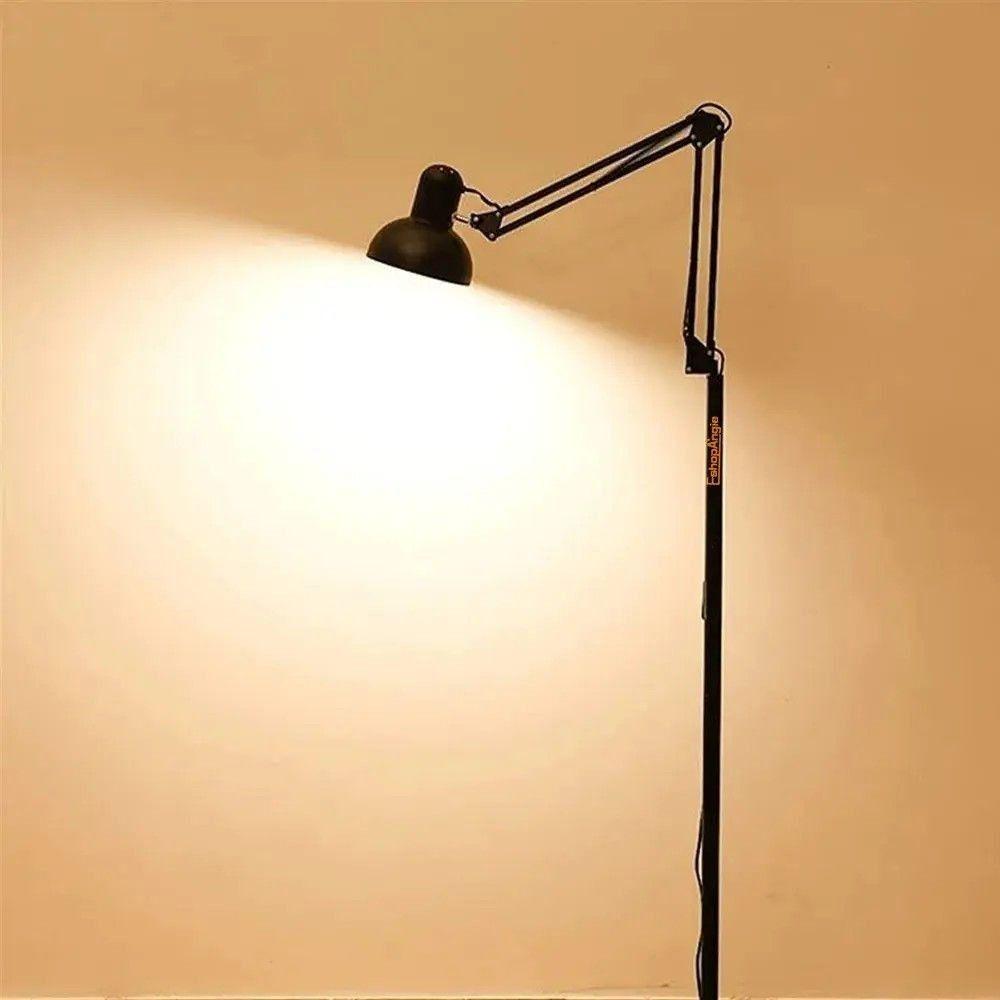 Lámpara De Pie Plegable Flexible Escritorio Estudio Dibujo Pantalla Negro-2