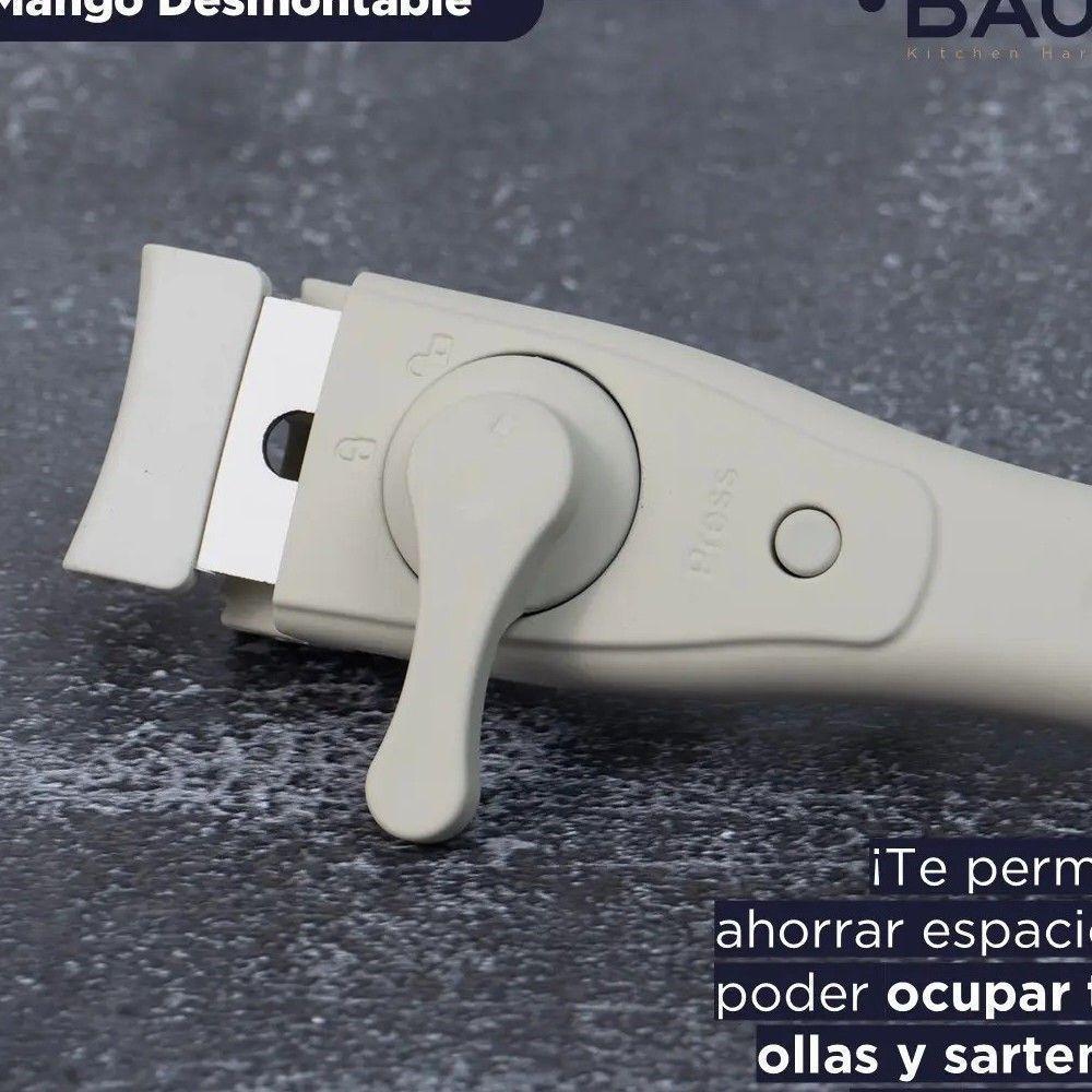 Batería Cocina Baum 6 Piezas Antiadherente Mango Desmontable Teflón-2
