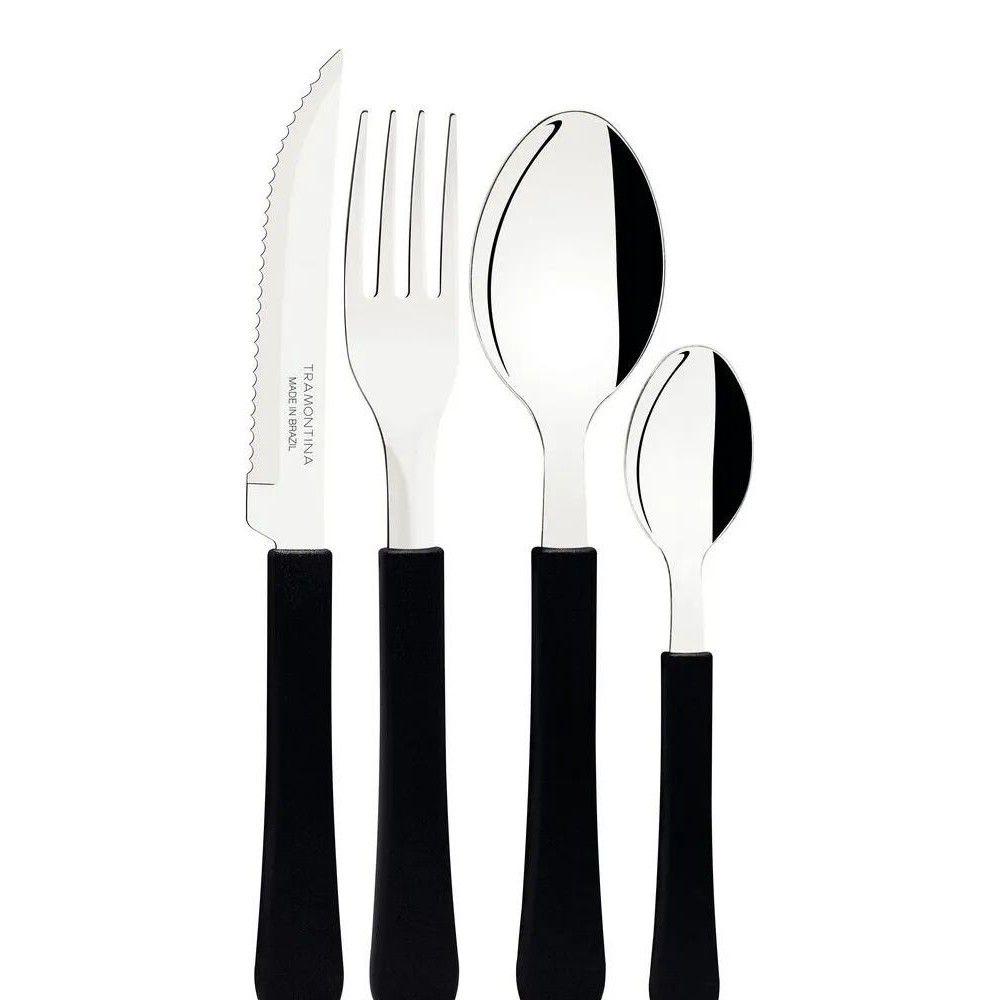 Set Cajonera + cubertería , color Negro, 25 piezas-2