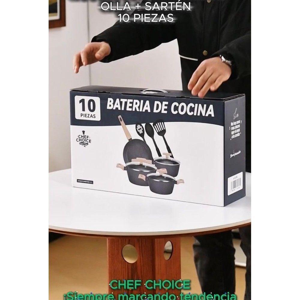 Juego Bateria Cocina Granito Antiadherente Olla Sarten 10pcs-5