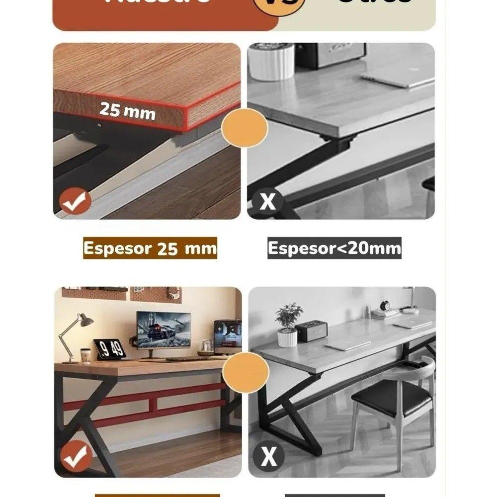 Escritorio De Madera Diseño K Snow 140cm Lubabycas-3