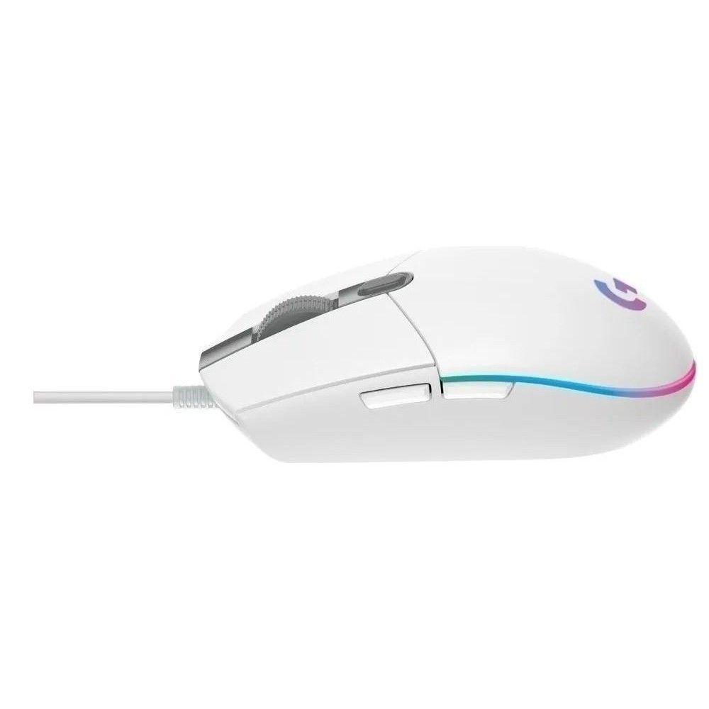 Mouse Gamer Logitech G203 LIGHTSYNC RGB BLANCO 8000 DPI USB 6 Botones-3