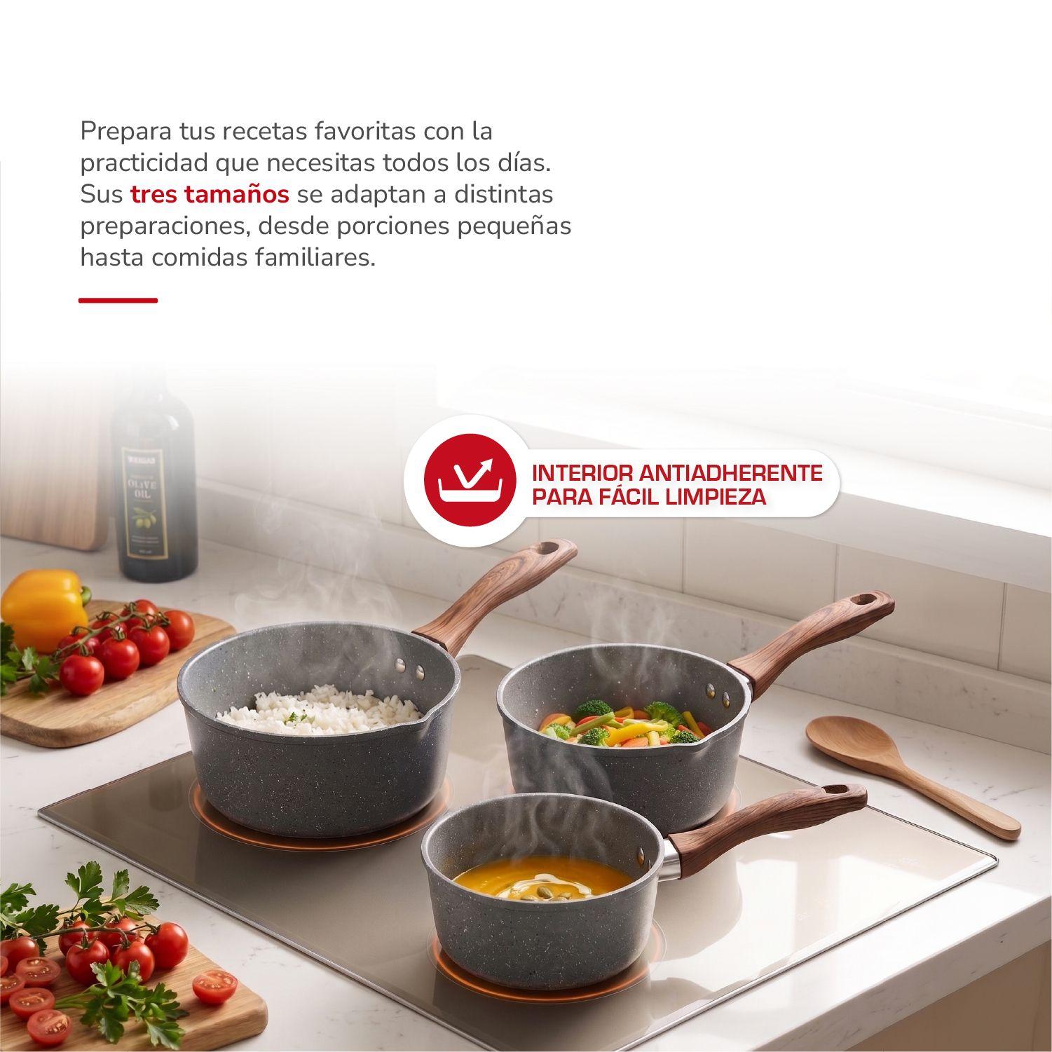 Set de Ollas Antiadherente TH-MCA03N-2