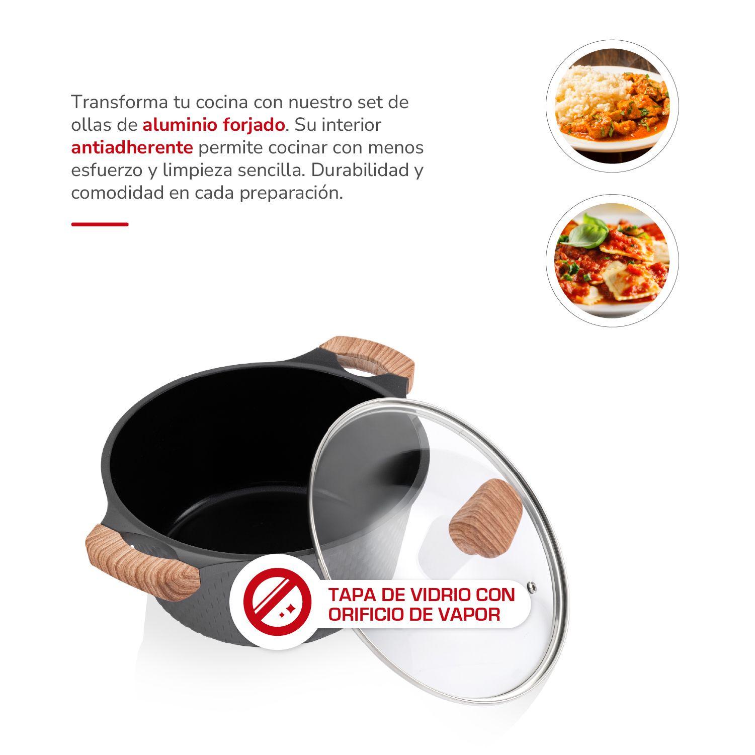 Bateria de cocina Aluminio Fundido 7pzas TH-MB07GM-3