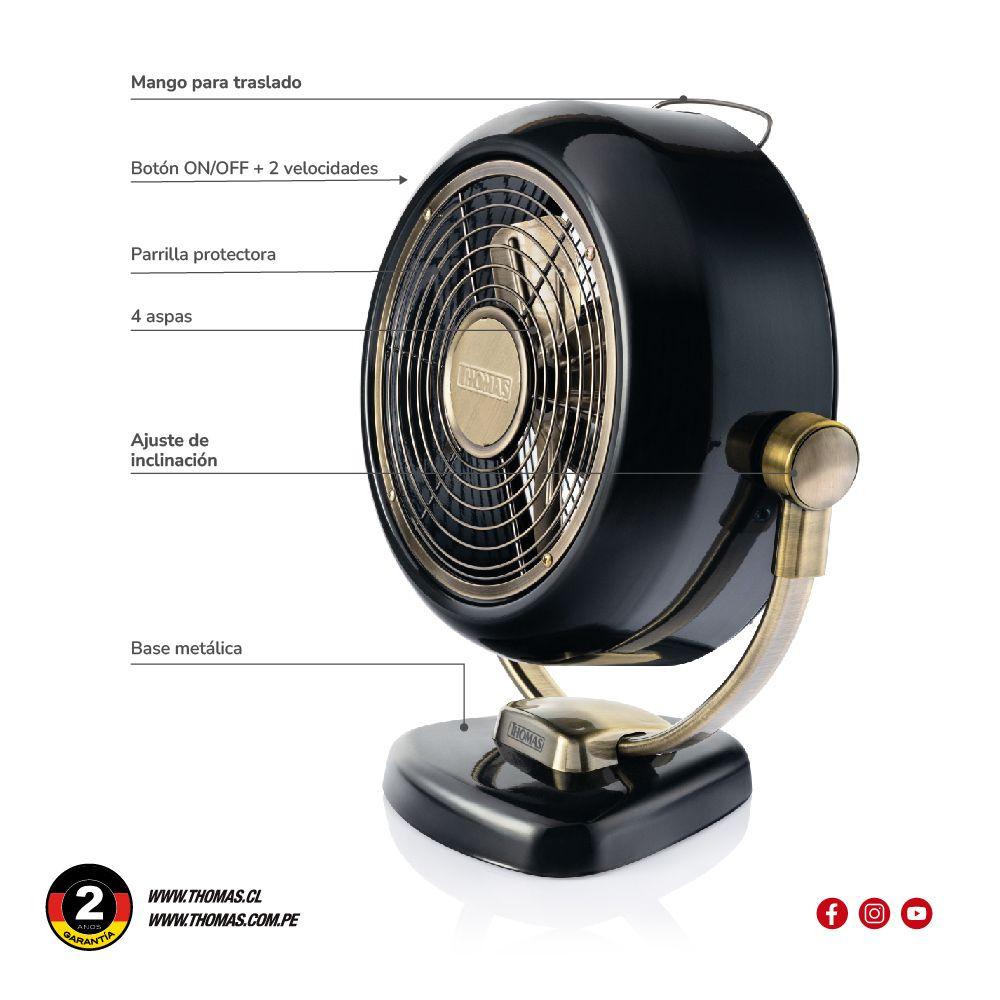 Ventilador de Mesa Retro TH-12BNM-5