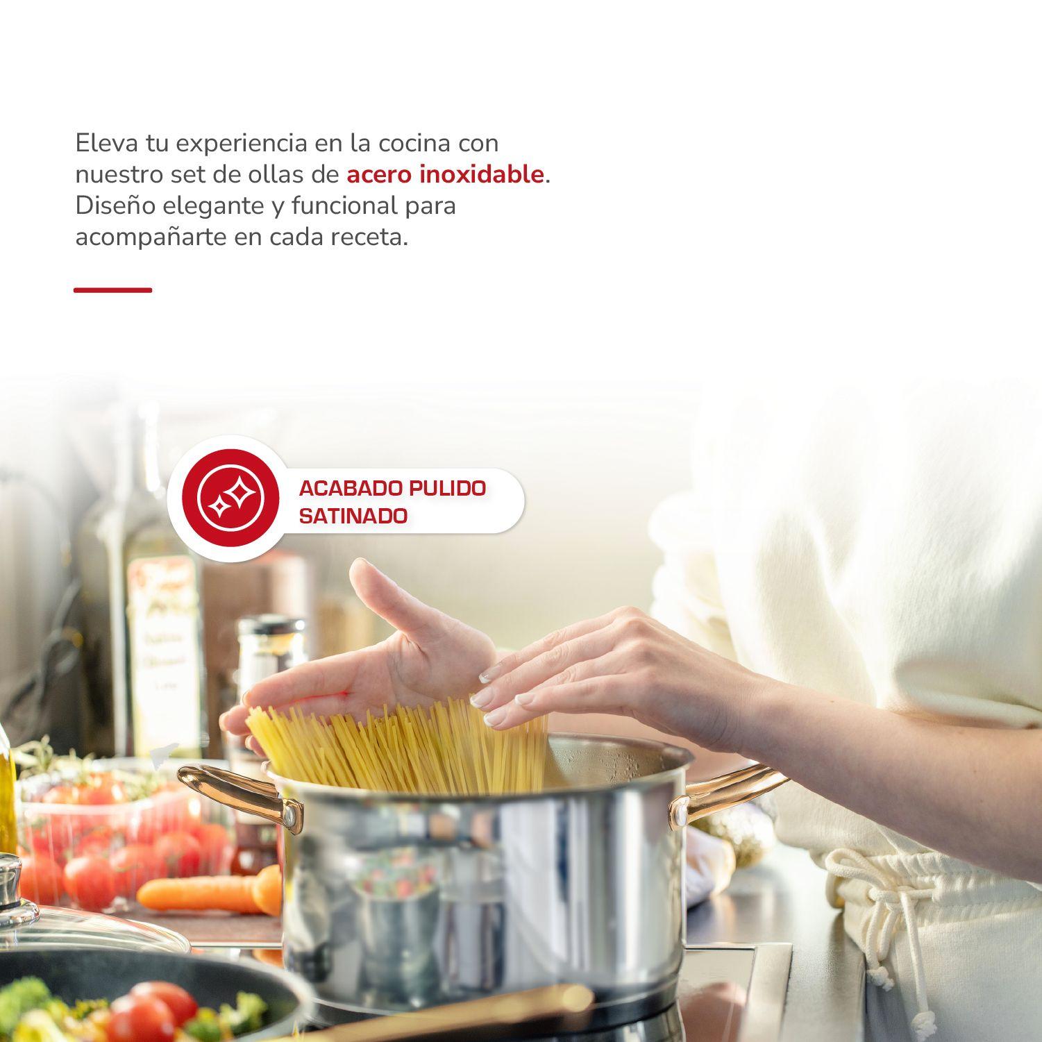 Batería de cocina Acero Inoxidable 9pzas TH-MB09IC-2