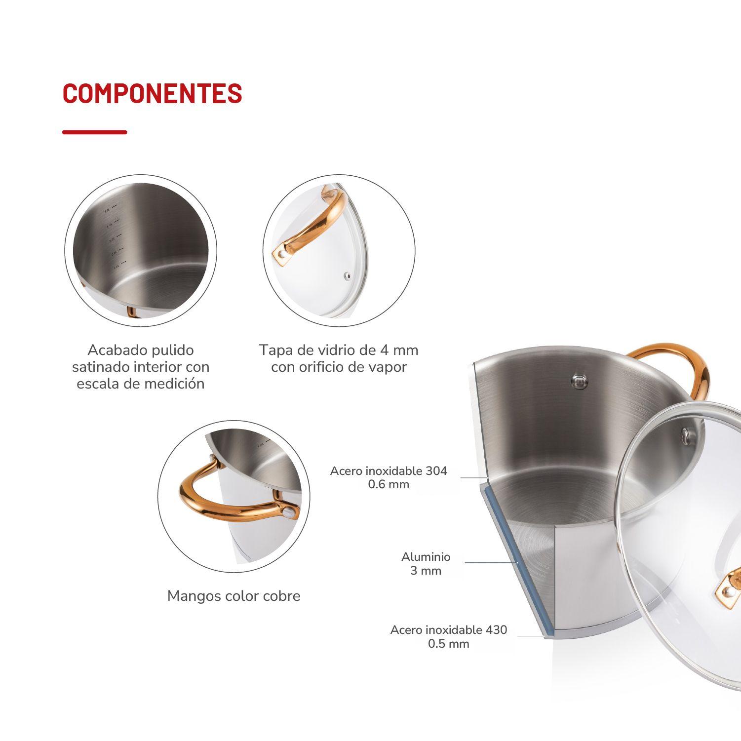 Batería de cocina Acero Inoxidable 9pzas TH-MB09IC-4