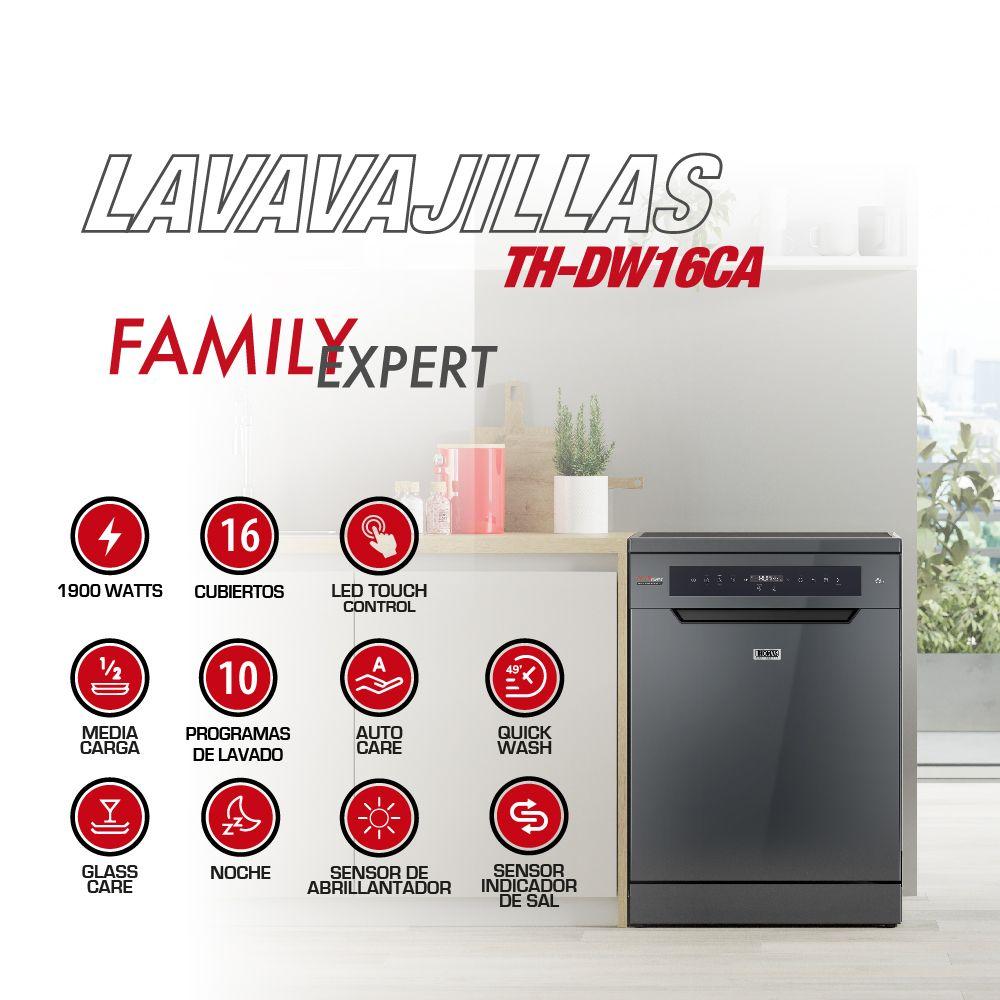 Lavavajillas 16 cubiertos inox dark TH-DW16CA-1