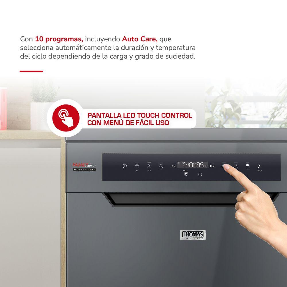 Lavavajillas 16 cubiertos inox dark TH-DW16CA-3