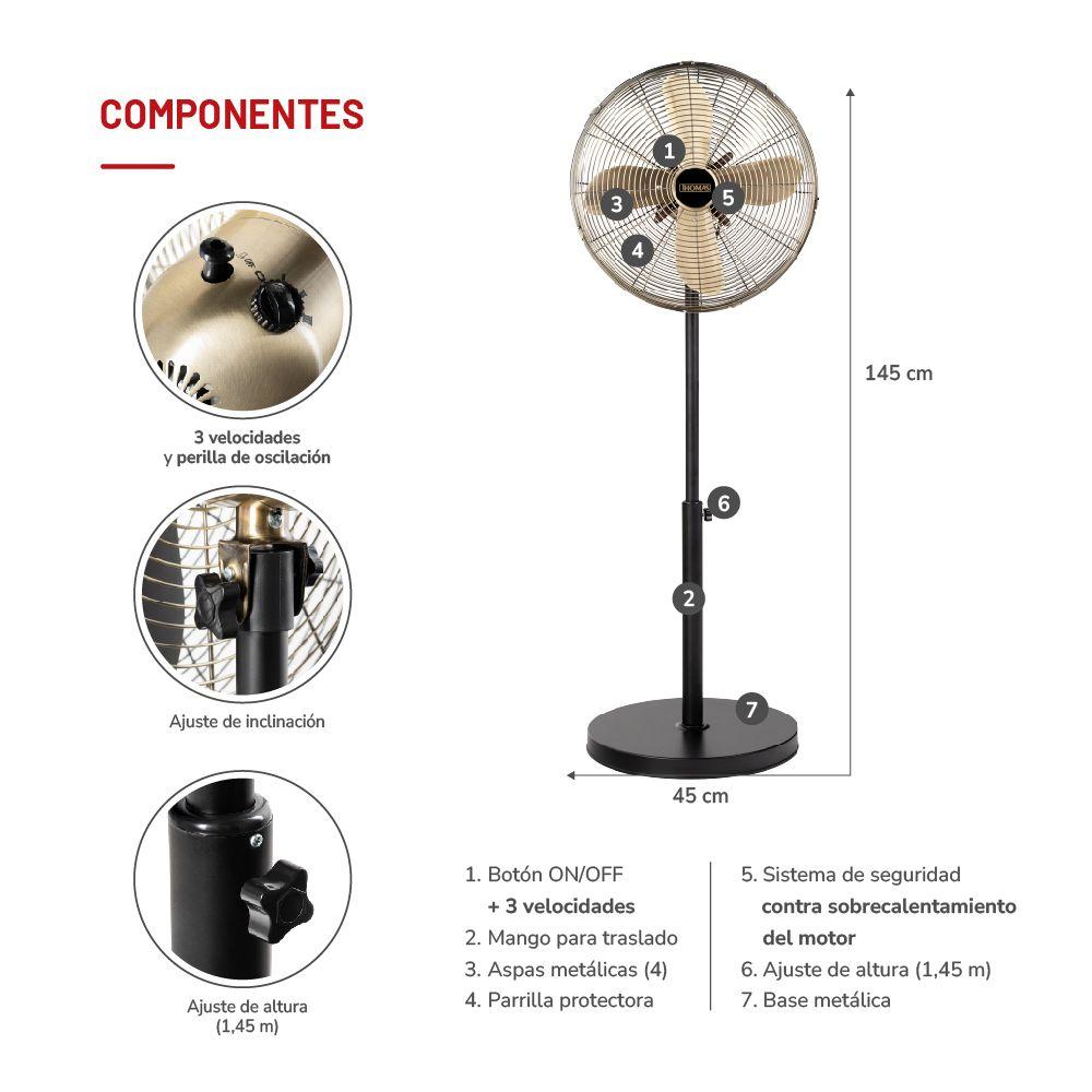 Ventilador de Pedestal TH-16BNP-4
