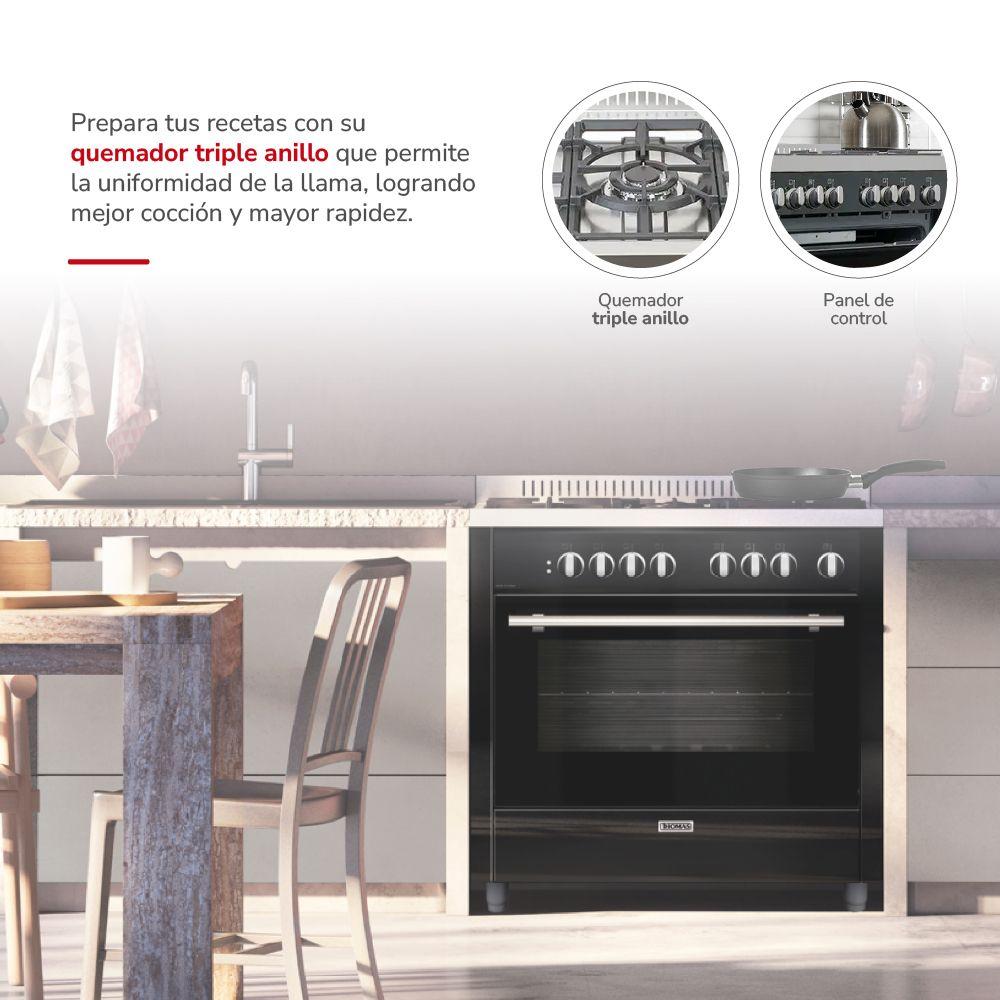 Cocina 5 quemadores horno de 104 Lts-2