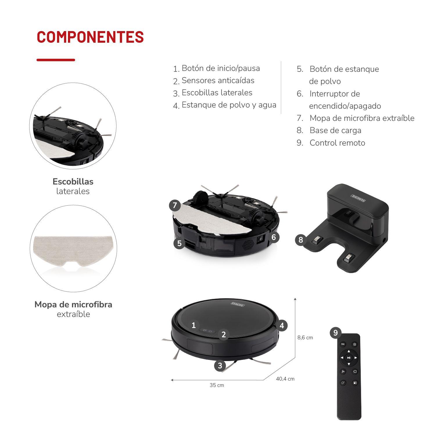 Aspiradora Gyrorobot PRO 2IN1 TH-AR1070G-4