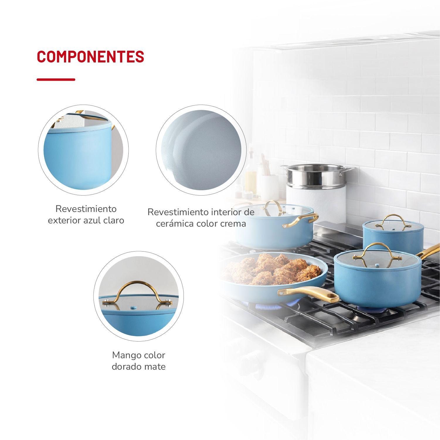 Bateria de cocina Aluminio 8pzas TH-MB08AD-4