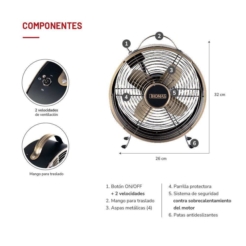 Ventilador de Mesa TH-08BNM-4