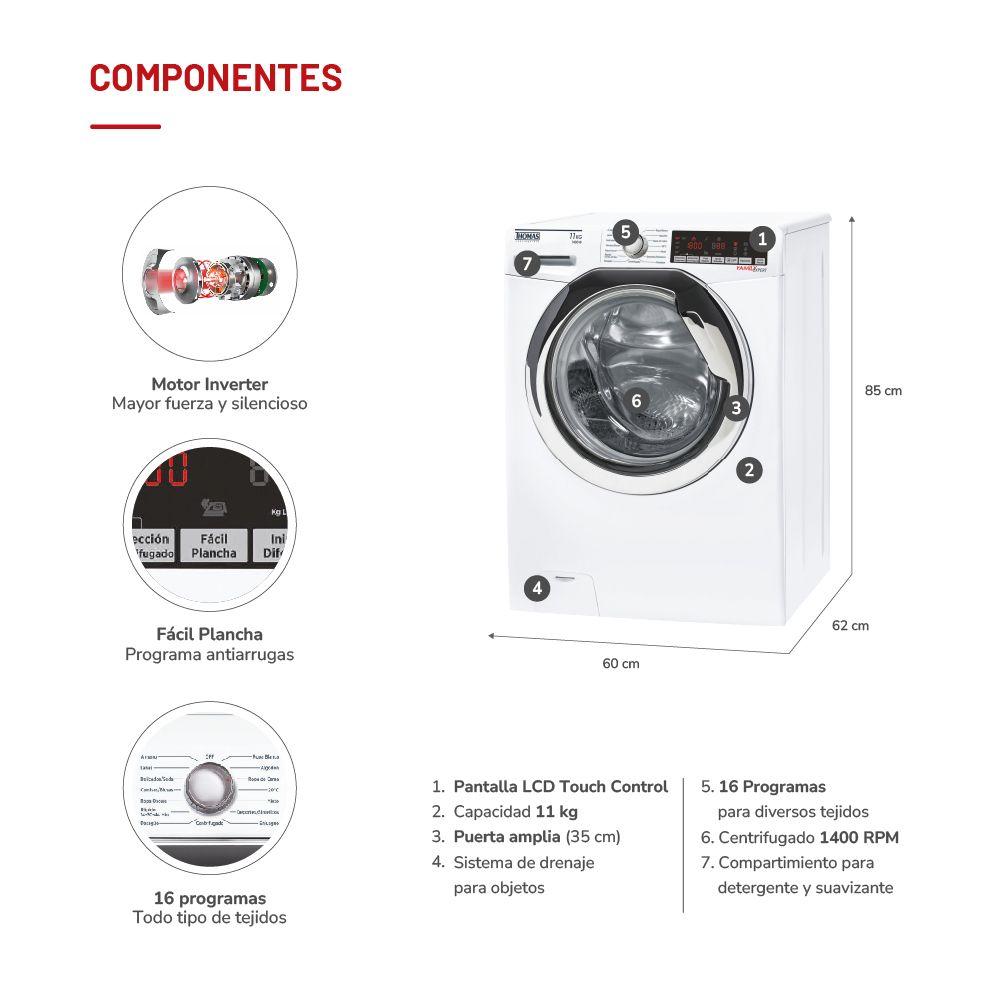 Lavadora carga frontal 11 Kg-4