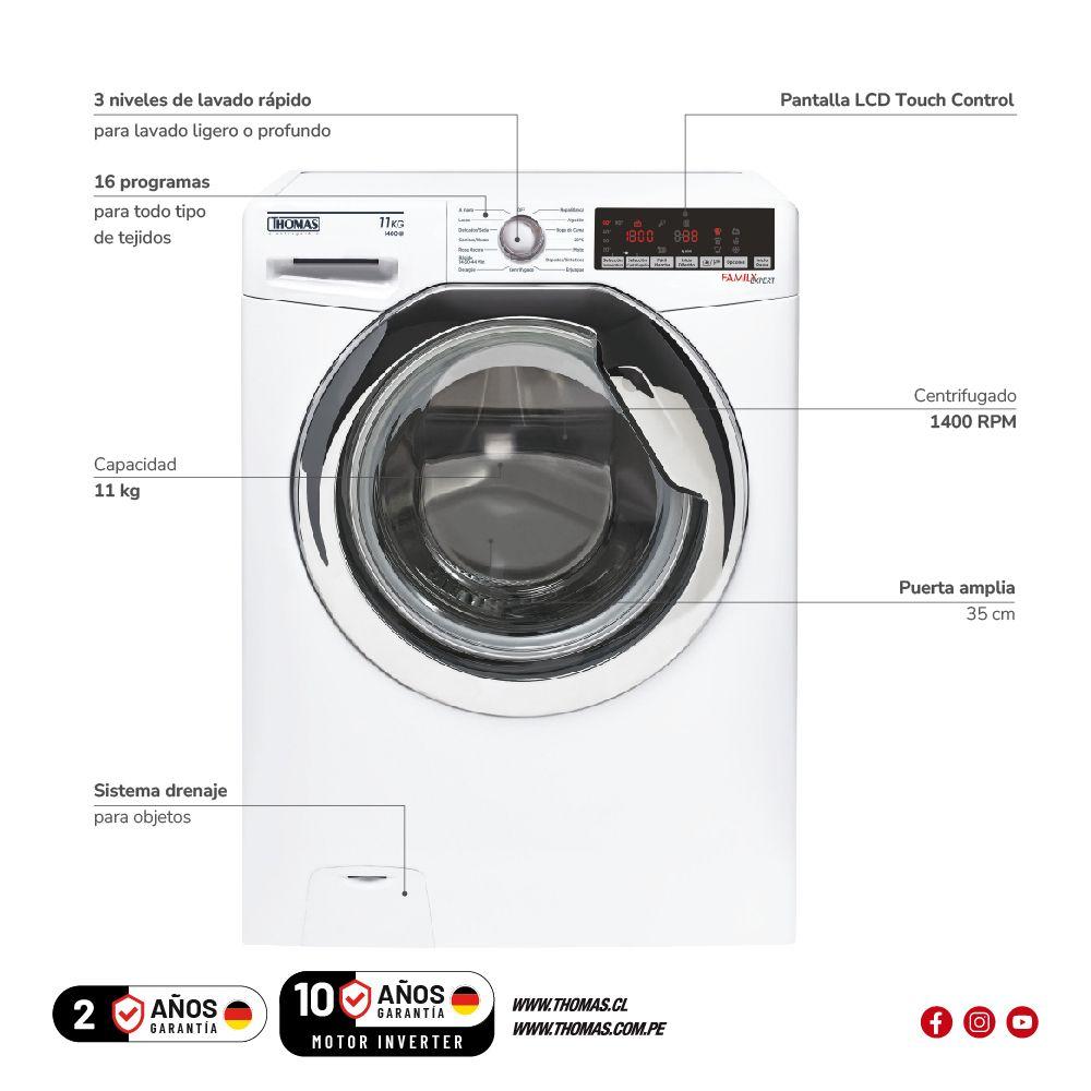 Lavadora carga frontal 11 Kg-5