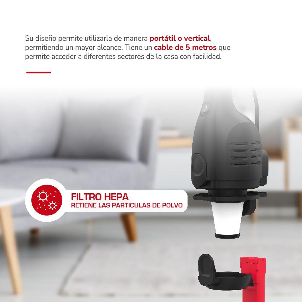 Aspiradora Vertical Thomas 2 en 1, Filtro Hepa TH-1020C-3