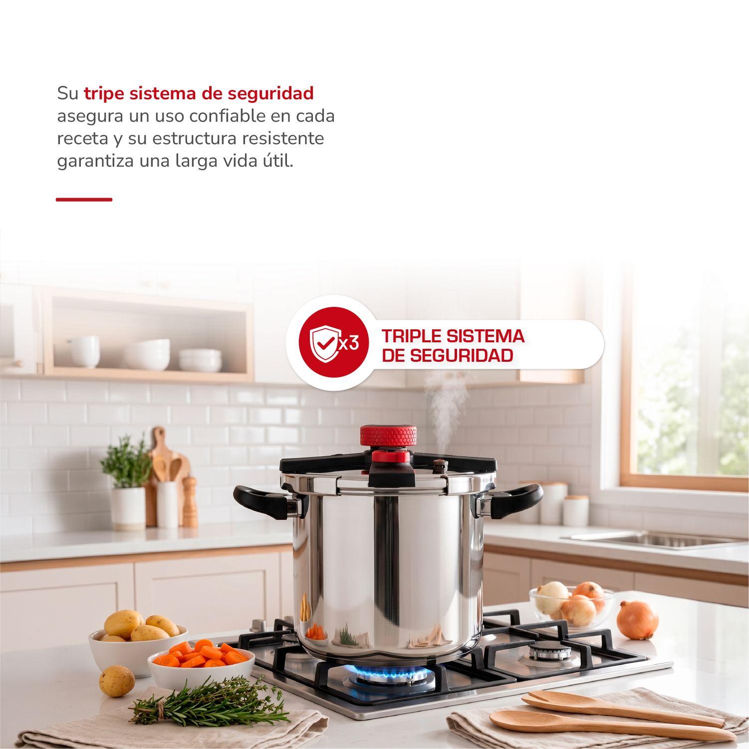 Olla a Presión Acero Inoxidable 10lts TH-MOP10I-2