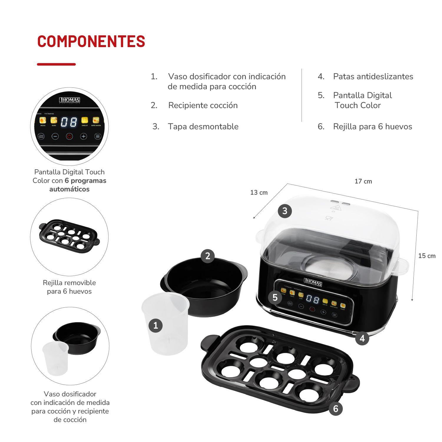 Cocedor Egg Touch DigitalPro 6 TH-85DC-4