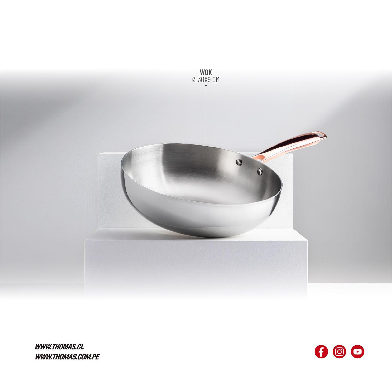 Wok 30cm Acero Inoxidable TH-MWK30I-4