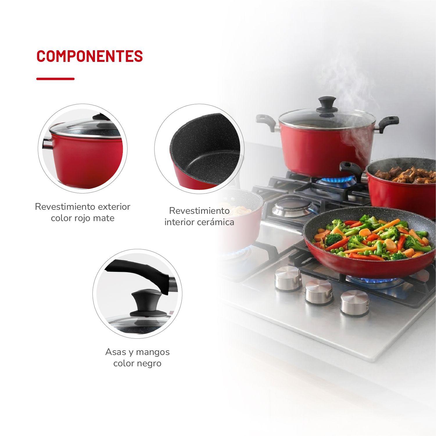 Batería de cocina Aluminio Forjado 7pzas TH-MB07RN-3