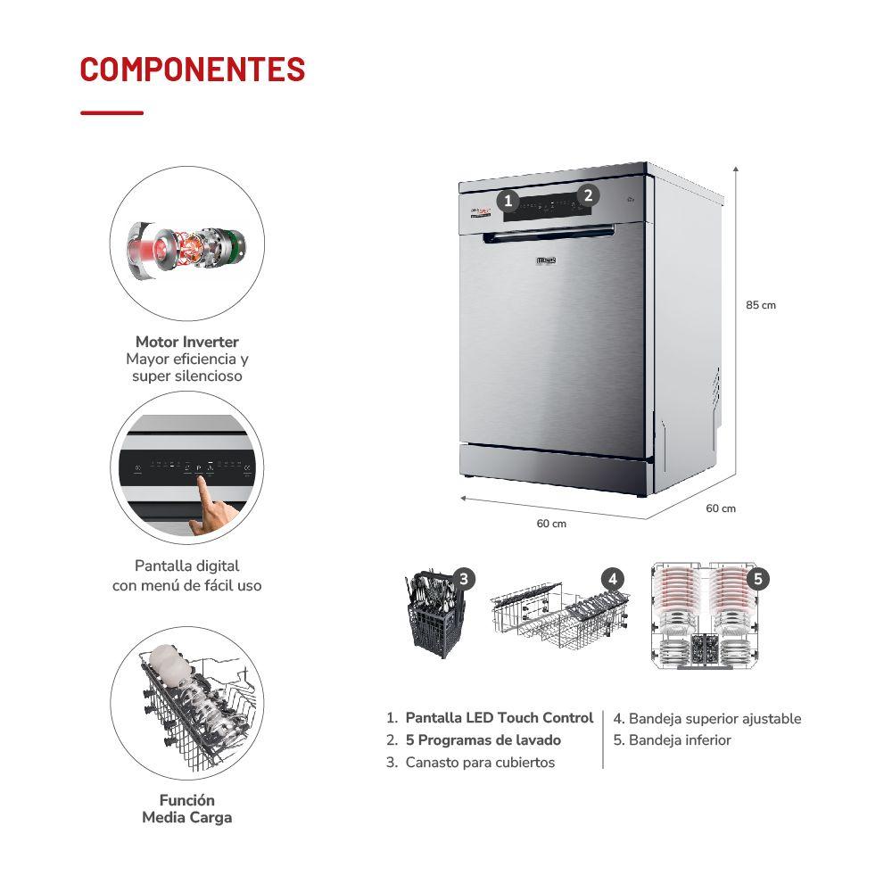 Lavavajillas 13 cubiertos inox silver TH-DW13Ci-4