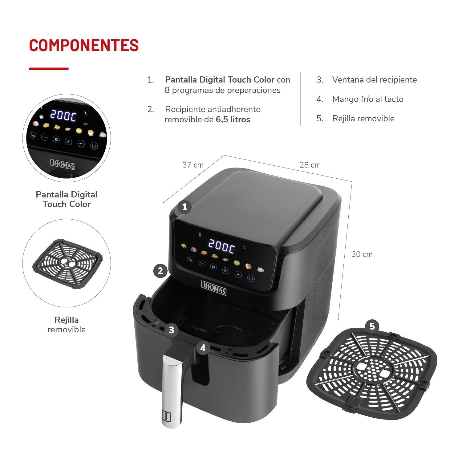 AirFryer Singleblack Digital 6,5 TH-AF60DNV-4