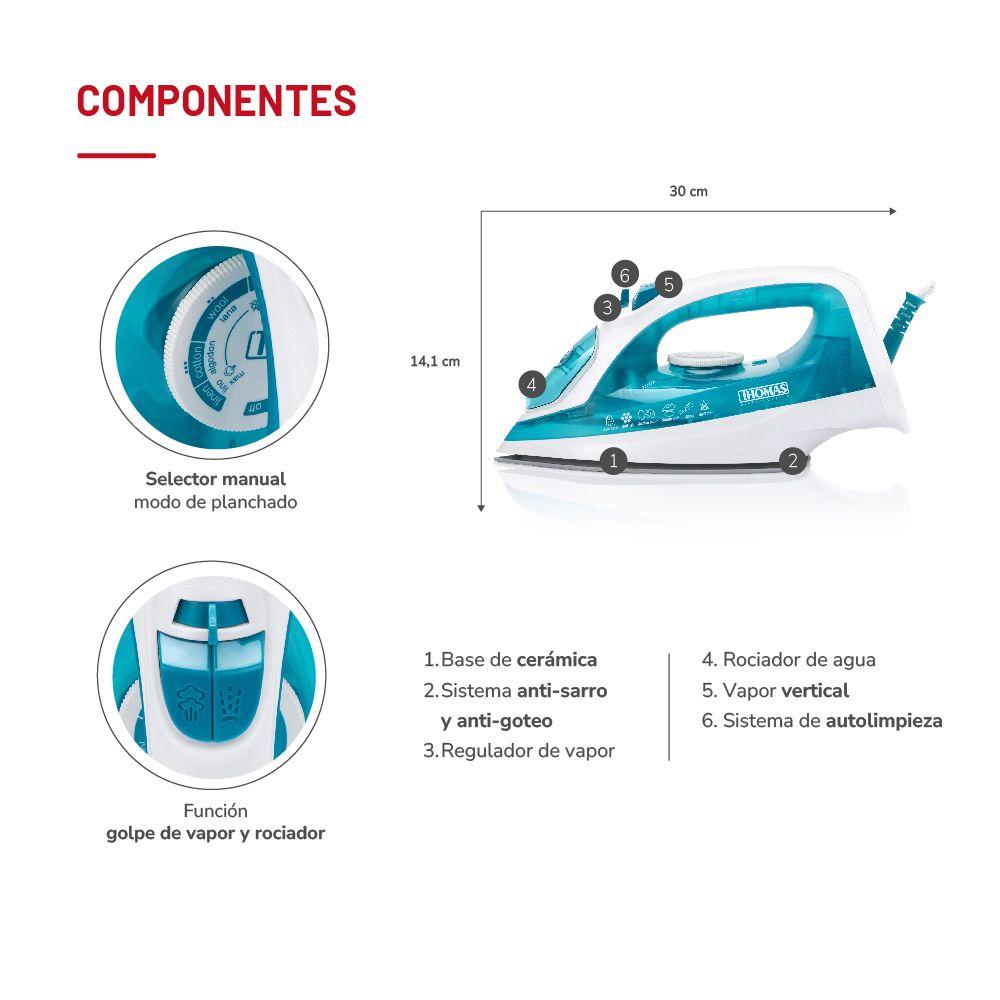 Plancha Vapor Vertical TH-7055-4