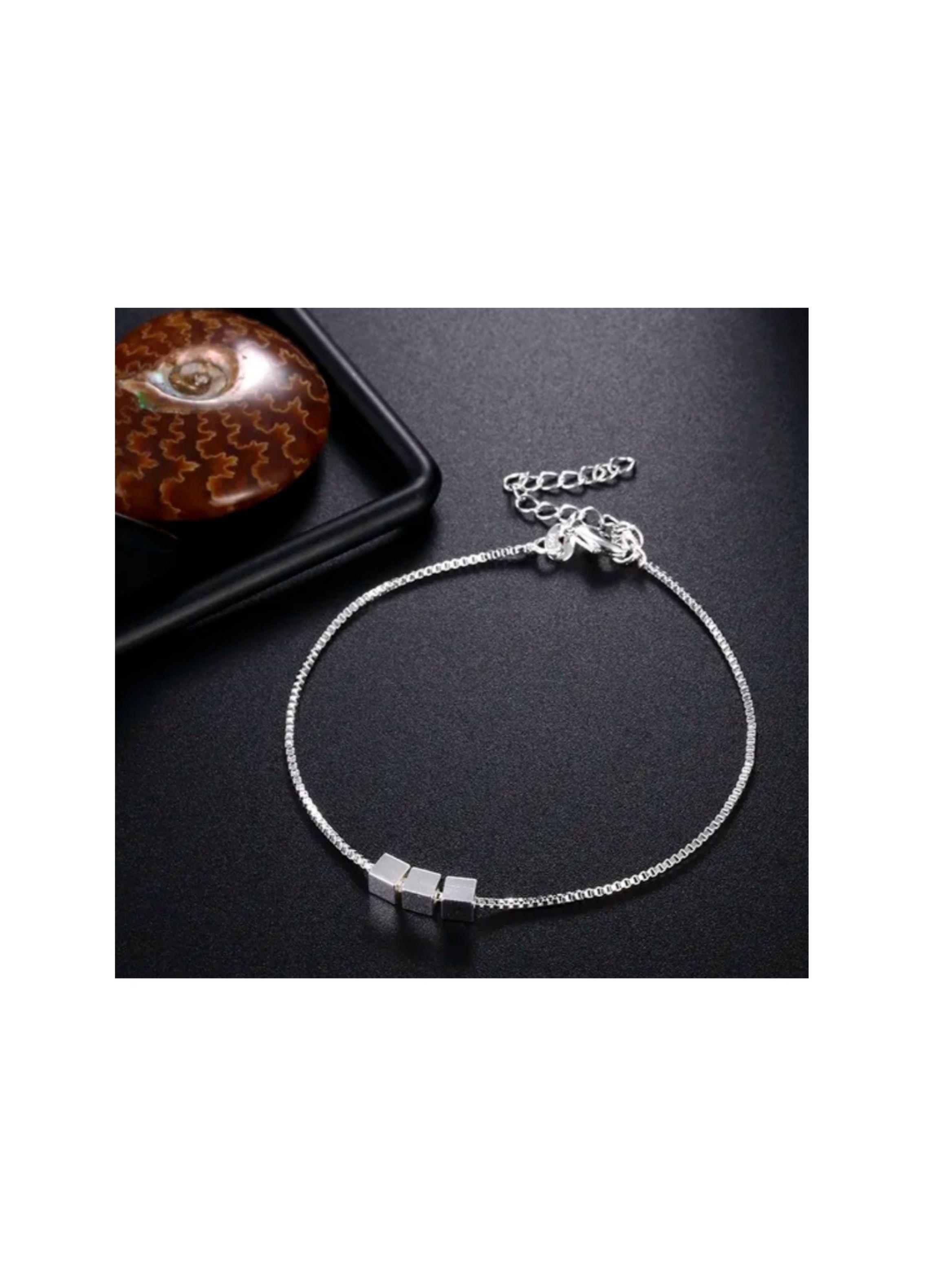 Pulsera diseño Dijes Cuadrados P925-1